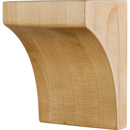 Hardware Resources 3" Wx2-1/2"Dx4"H Hard Maple Minimalist Corbel CORZ-4-HMP